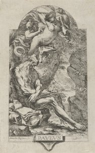 Sankt Paul af Theben fristet af en dæmon, efter Magnasco, ca. 1720-30. af Bartolommeo Gazalis