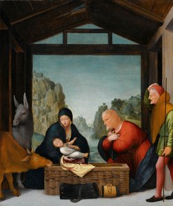 Hyrdernes tilbedelse af Bartolommeo Suardi (circle of)