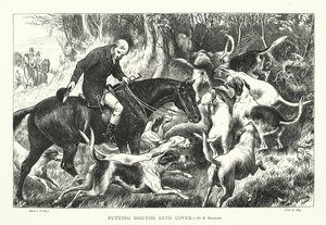 At sætte hunde i dækning (gravering)