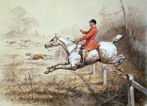 Over hegnet (akvarel) af Basil J. Nightingale