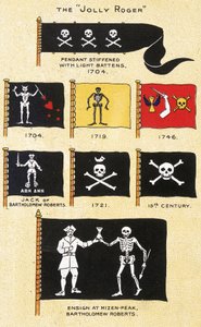 Et udvalg af piratflag fra det 18. århundrede af Basil Lubbock