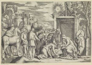 Tilbedelse af kongerne af Battista Franco