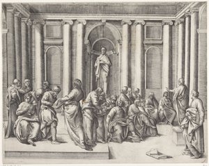 Kristus blandt de skriftkloge i templet af Battista Franco