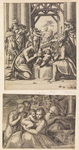 Hellige Familie. af Battista del Moro