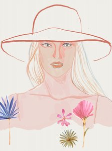 Serene Woman sommerhat af Beate Tubach