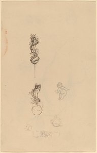 Studier til smykkedesign [recto] af Beatrice Godwin Whistler