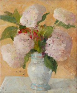 Hortensia (olie på lærred) af Beatrice How