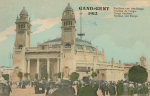 Congo Pavillon; Gent; 1913. Postkort sendt 1913. af Belgian Photographer
