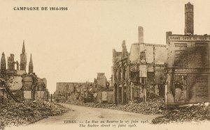 Rue au Beurre, 27. juni 1915 af Belgian Photographer