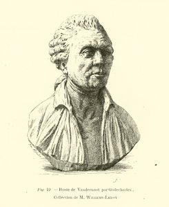 Buste af Henri Van der Noot, belgisk revolutionær af Belgian School