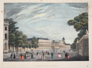 Kongens Palads i Bruxelles, ca. 1895 (fotokrom) af Belgian School