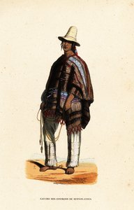 Indfødt amerikansk gaucho fra regionen Buenos-Ayres, Argentina af Belgian School