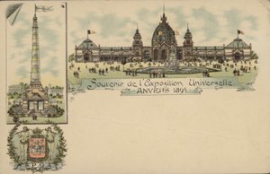 Souvenir fra Antwerpens internationale udstilling, Antwerpen, Belgien, 1894 af Belgian School