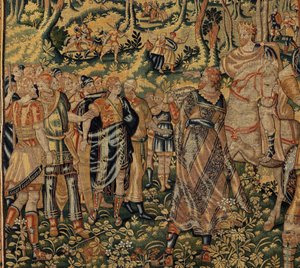 Historien om Kyros II Den Store, ca. 1590 (tæppe) af Belgian School