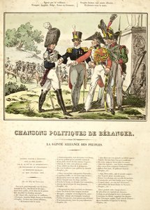 The Holy Alliance of the Nations, fra Chansons Politiques de Beranger, 1815-1818 af Belgian School