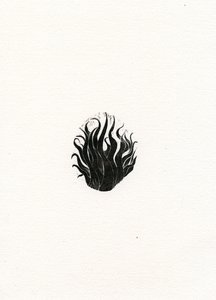 Fire, 2017, (trægravering på papir)