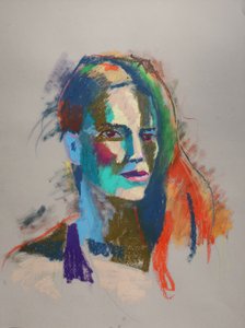 Farvestudie 1, 2023 (pastel på papir)
