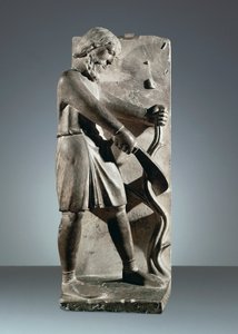 December, statue fra Cycle of Months, Baptistery of Parma