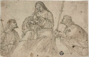 Jomfru og barn med de hellige Johannes Døberen og Rochus af Benedetto Carpaccio