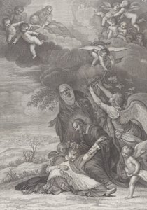 En helgens mirakel, 1777 af Benedetto Eredi