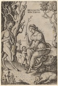 Satyr Familie af Benedetto Montagna