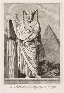 Masquerade à la Grecque: Forfatteren af ​​pladegræske figurer 10, 1771. af Benigno Bossi
