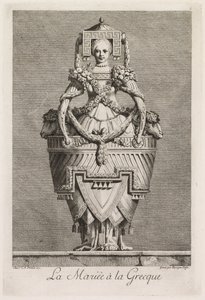 Græsk maskerade: The Greek Bride Plate 6, 1771. af Benigno Bossi