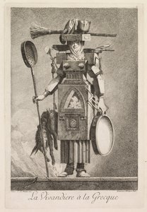 Masquerade à la Grecque: La Vivandière à la Grecque Plate 2, 1771. af Benigno Bossi