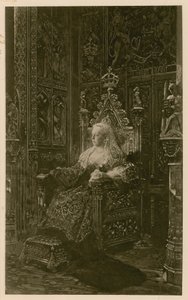 Portræt af dronning Victoria (fotogravure) af Benjamin  Constant