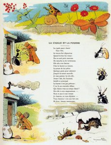 Cikaden og myren, illustration fra 