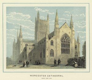 Worcester-katedralen, nordvestlig udsigt af Benjamin Baud