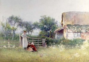 Plukker engblomster