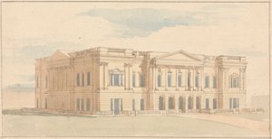 York House, London: Perspektiv udsigt over vestfronten af Benjamin Dean Wyatt