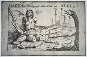 Magna Britannia: hendes kolonier reduceret (litografi)