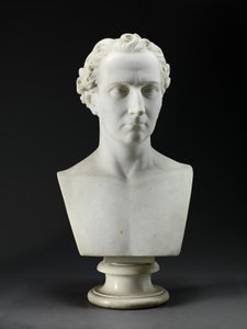 Portrætbuste af kunstnerens bror, billedhuggeren, John Gibson (1790-1866) 1837-38 (Carrara-marmor) af Benjamin Gibson