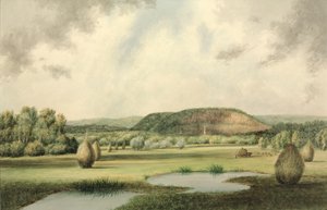 West Rock, New Haven, Connecticut, ca. 1854-60 (wc på papir) af Benjamin H. Coe