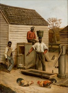 Barnyard hanekamp, 1860 af Benjamin J. Severance
