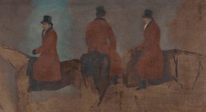 Studier af ryttere i jagtmarken af Benjamin Marshall