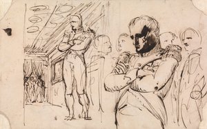 Studier af Napoleon, armene foldet, med andre figurer af Benjamin Robert Haydon