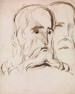 Studie til Kristi Hoved og en apostel af Benjamin Robert Haydon