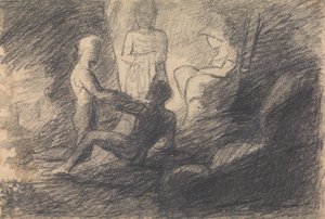 Studie af figurer i en hule af Benjamin Robert Haydon