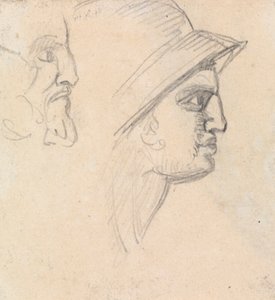 Studie af mandlige hoveder af Benjamin Robert Haydon