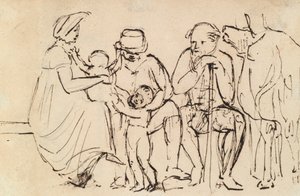 Studie af siddende figurer af Benjamin Robert Haydon