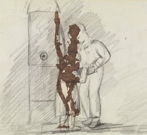 Studie af to figurer, der står sammen af Benjamin Robert Haydon