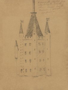 Studie af et slot af Benjamin Robert Haydon