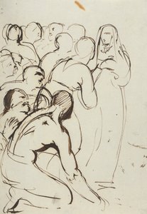 Studie af en gruppe af figurer, knælende og stående af Benjamin Robert Haydon