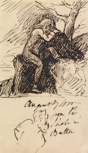 Studie af en siddende figur af Benjamin Robert Haydon