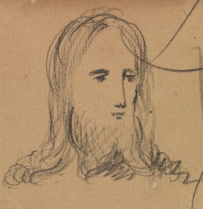 Studie af Jesu ansigt af Benjamin Robert Haydon