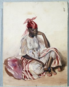 Negresse en costume (akvarel)