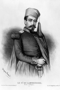 Portræt af Louis Juchault de Lamoriciere (1806-1865), fransk general (tegning)